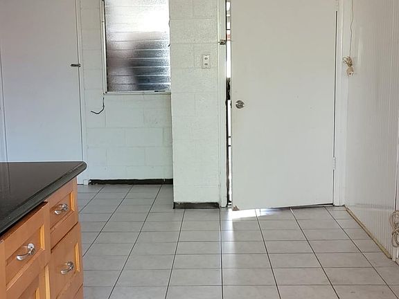 kitchen and living area