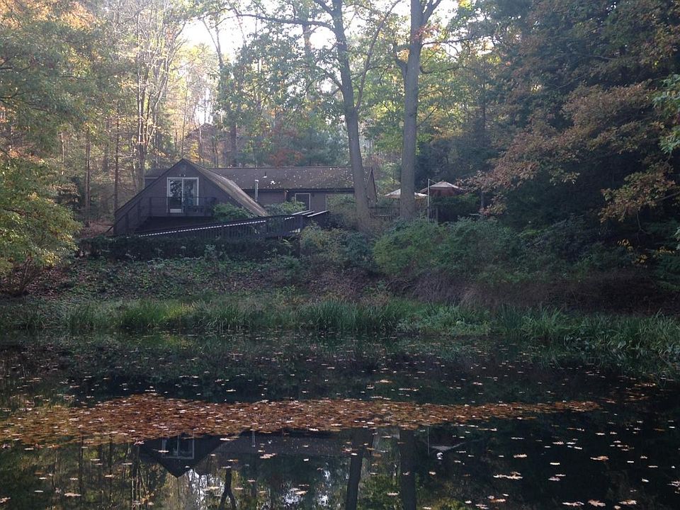 View front across the lake