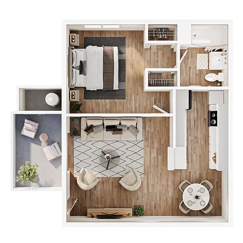 Floor plan Cypress (With Patio)