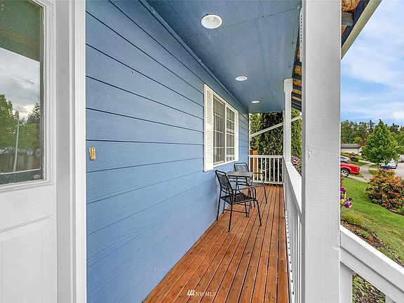 Front Porch with new waterproof stain. 