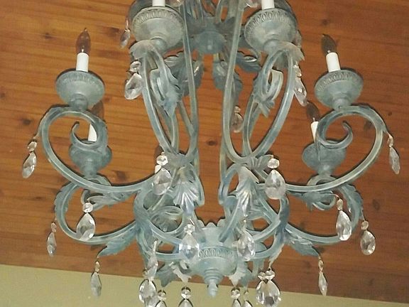 atrium crystal chandelier