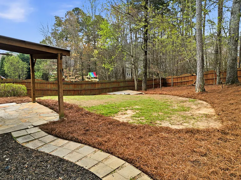 Fenced-in backyard