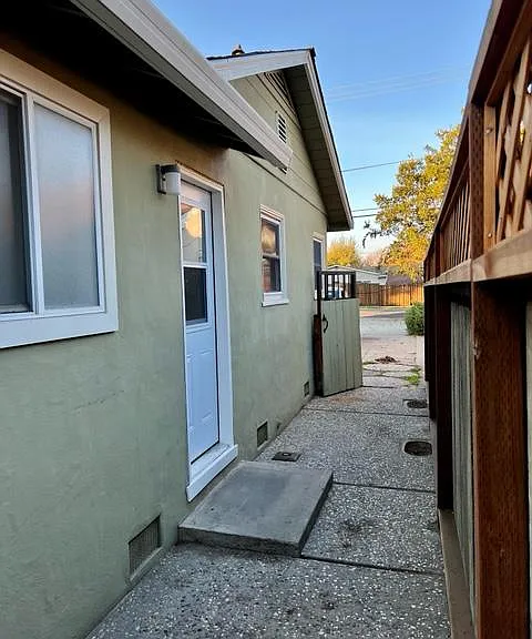 Side yard view to street out front gate