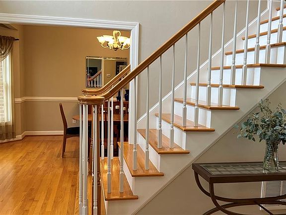 Entry foyer view of dining room
