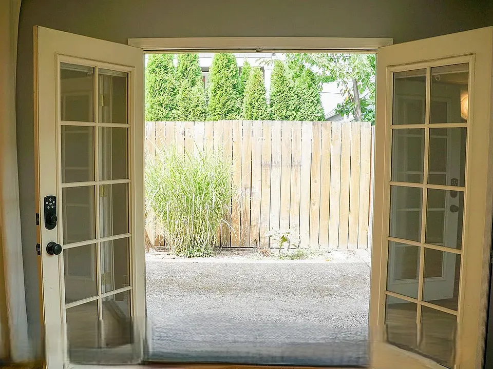 French doors offer light and your retreat.