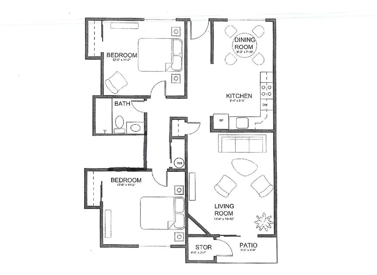 Floor plan 2x1 Standard