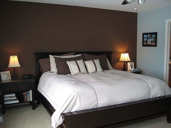 Beautiful master bedroom with french door to deck