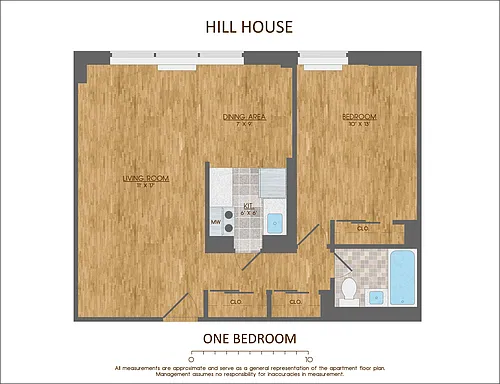 Floor plan Standard 1 Bedroom