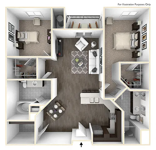 Floor plan B2 2X2