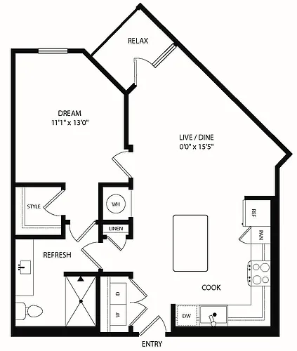 Floor plan A1 - 1X1