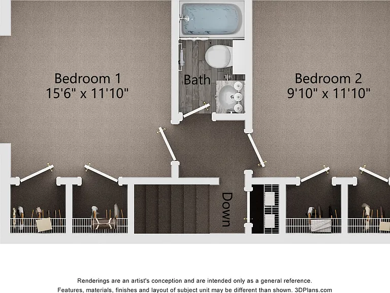 The Randolf, 2D Second Floor Unfurnished with Dimensions The Randolf, 2D Second Floor Unfurnished with Dimensions