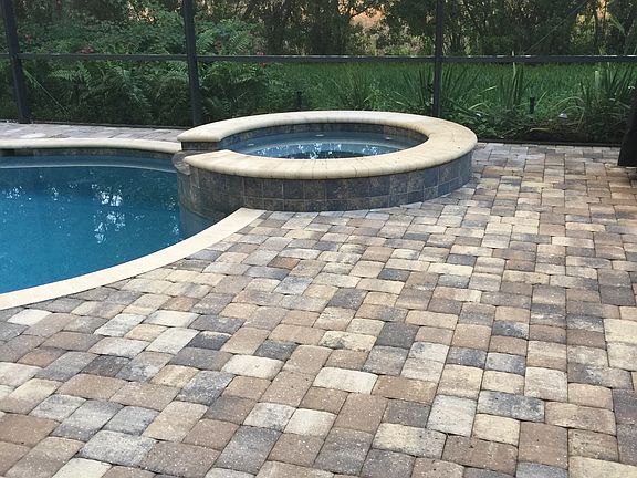 Pool with spa