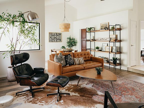 Living Room, Tile flooring throughout whole house