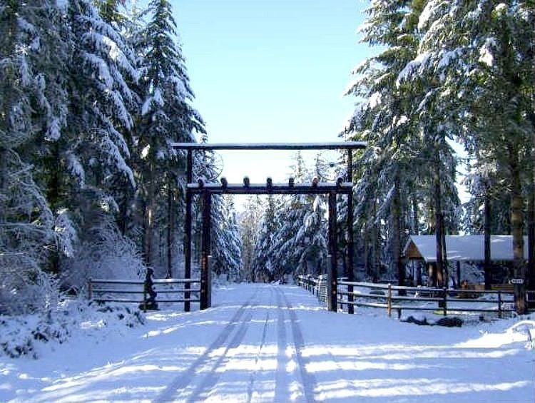 Gated entry in Winter time.