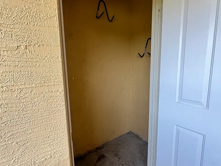 Patio storage closet