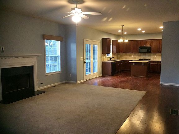Open living room and kitchen