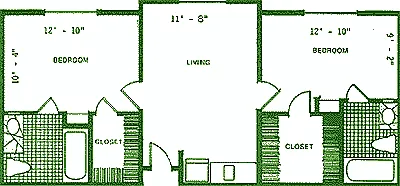 Floor plan B1 2X2