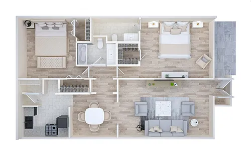 Floor plan 2X2-B
