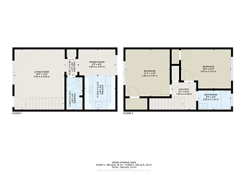 Floor plan Two Bedroom