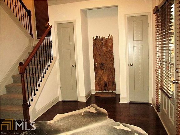 Stairs with iron spindles