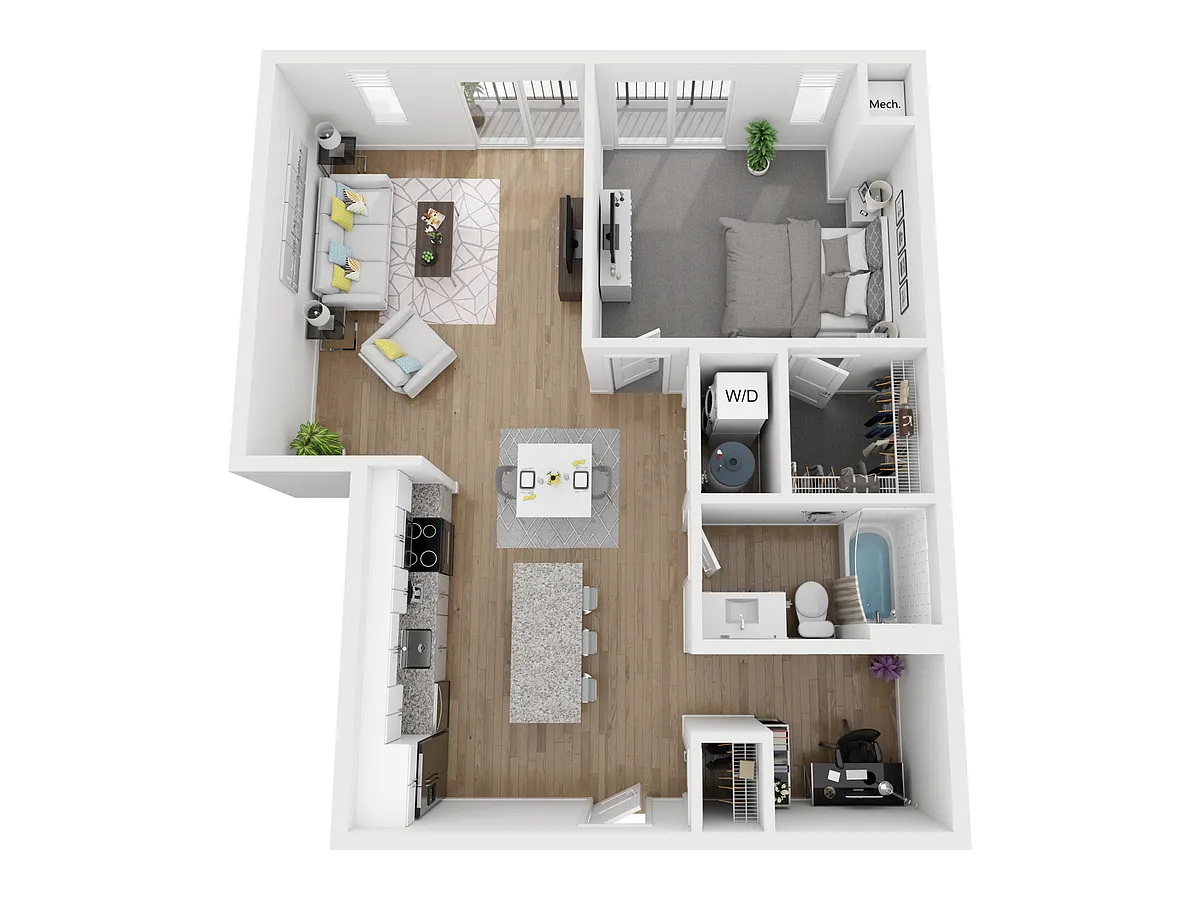 Floor plan 1 Bed 1 Bath