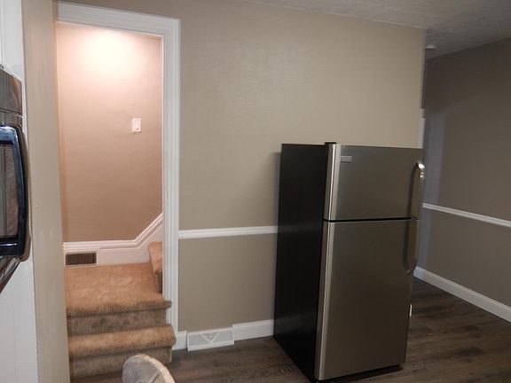Kitchen View with Refrigerator