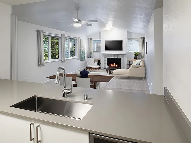 Renovated Package I kitchen and living room