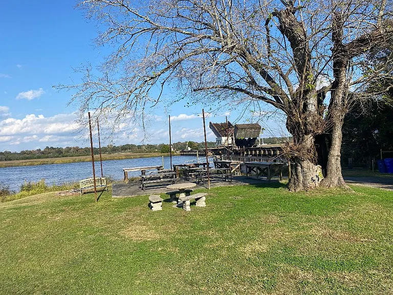 Fenced in river park area where we hold events