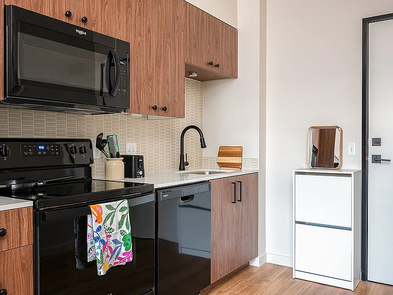 Fully Furnished One-Bedroom, One-Bathroom Floor Plan