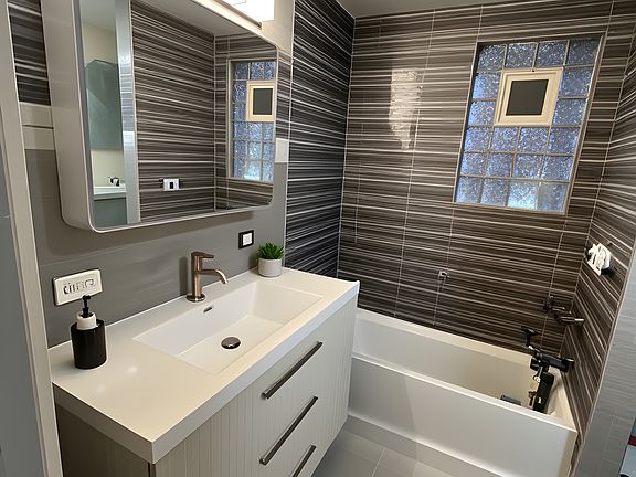 Front of large bathroom
