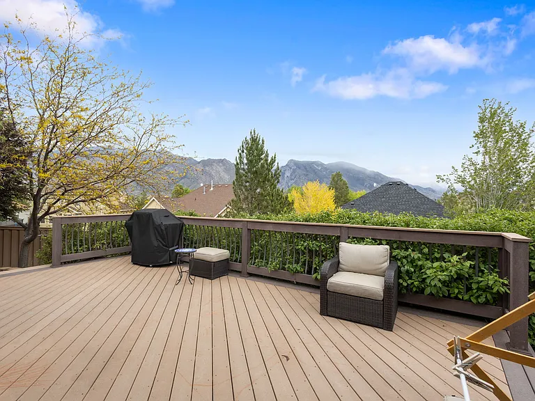 Deck with mountain views