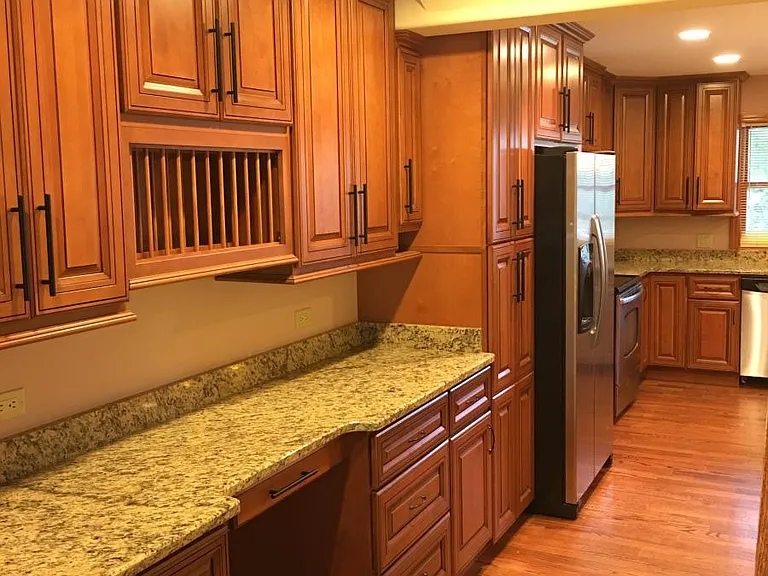 What some refer to as a "Butlers Pantry" or "Butlers breezeway" built in desk and excessive amounts of storage and even more storage