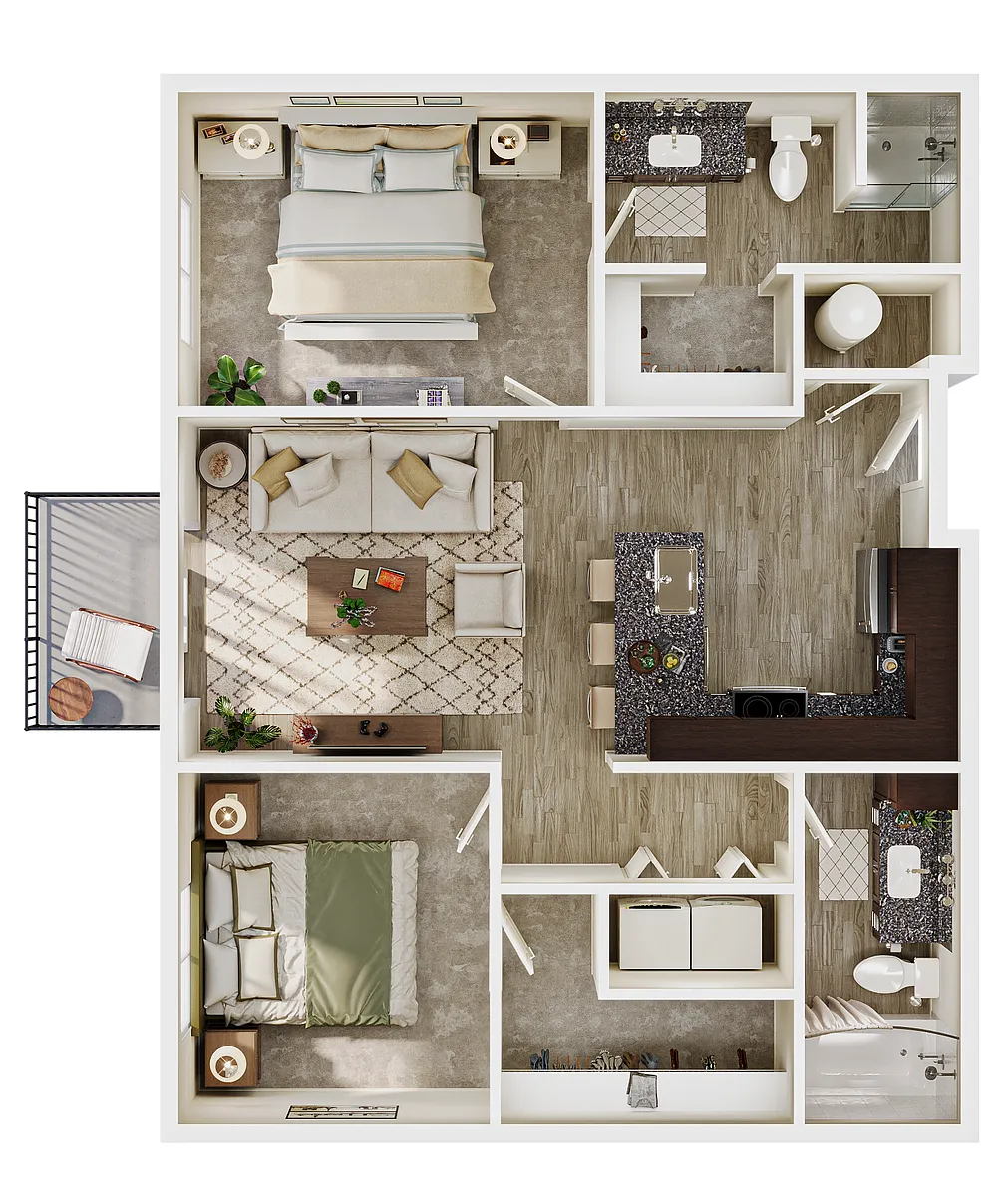 Floor plan Two Bedroom