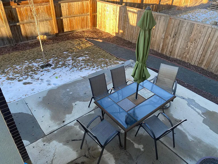 Patio view from deck
