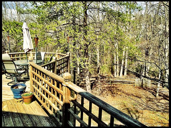 Back yard and deck