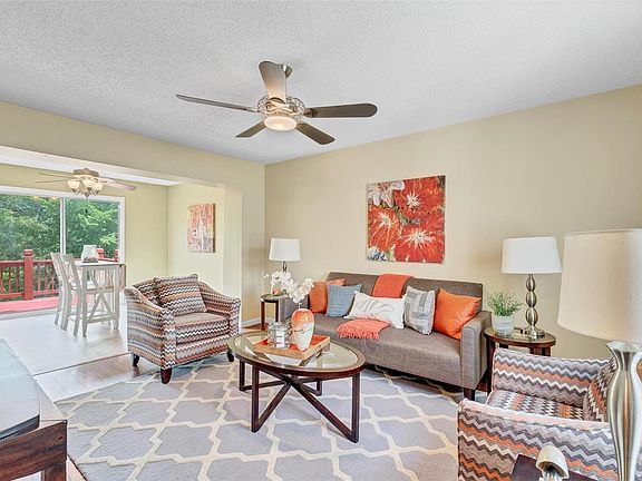Living room open to breakfast & kitchen.
