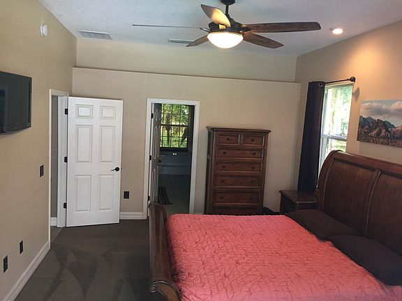Master bedroom into bath