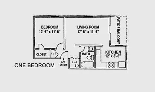 Floor plan 1 Bedroom