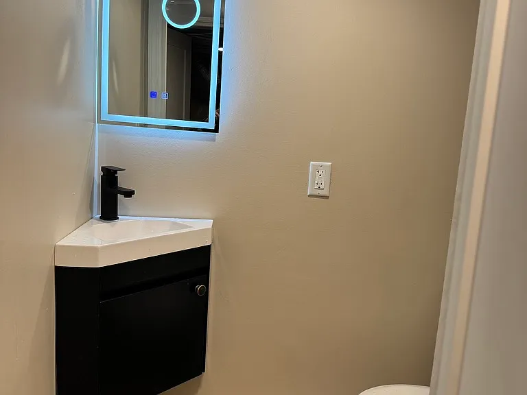 lower floor half bathroom