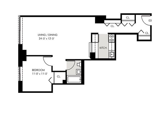 2nd image of 45 Wall St APT 2003