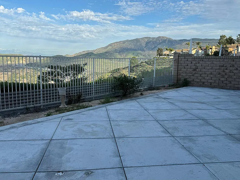 Fully concreted Backyard