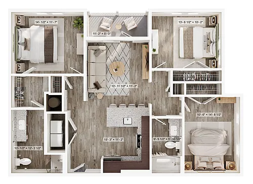 Floor plan 3x2 Heirloom ACC