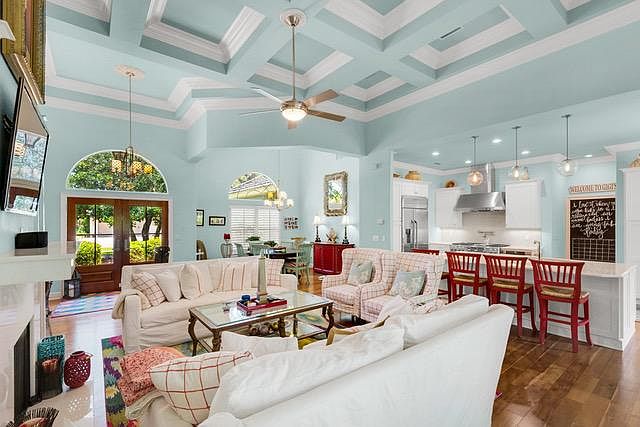 Great Room Coffered Ceilings