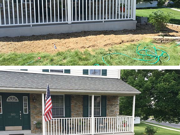 Landscaping before & after