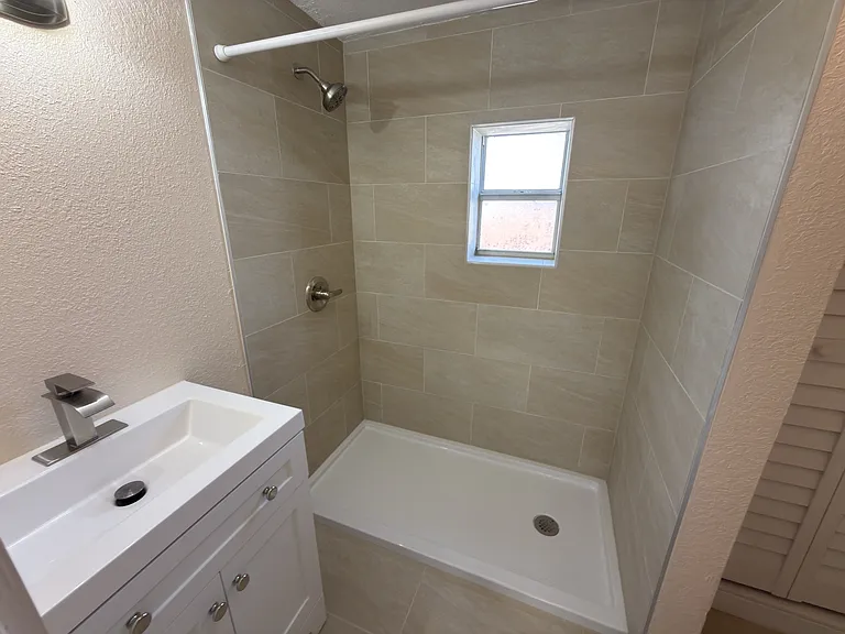 Bathroom with walk in shower