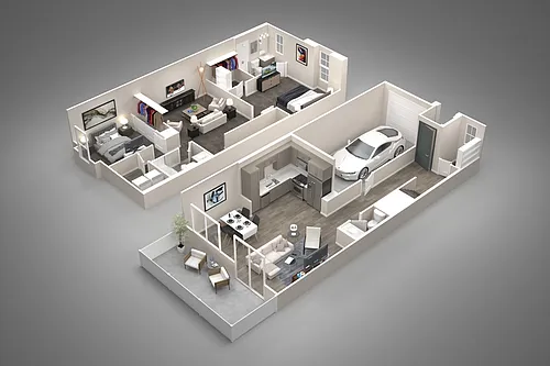 Floor plan 2 Bed/2.5 Bath