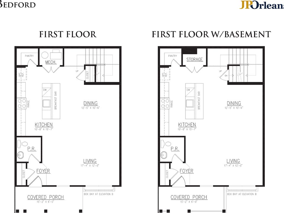 First Floor and First Floor Options