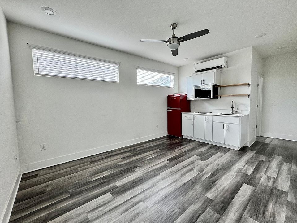 Studio living space with kitchenette