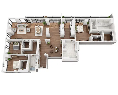 Floor plan Three Bedroom Penthouse C2-PH