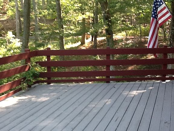 Back deck/wooded yard
